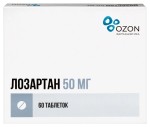 Лозартан, таблетки покрытые пленочной оболочкой 50 мг 60 шт