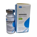 Меропенем, порошок для приготовления раствора для внутривенного введения 500 мг 10 шт флаконы