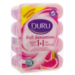 Мыло, Duru (Дуру) 90 г 4 шт 1+1 Сенсейшн + крем розовый грейпфрут